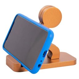 Suporte Porta Celular Telefone de Mesa Universal Tablet em MDF - Cobre - 3