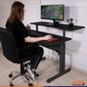 Mesa de Escritório Gamer com Regulagem de Altura Preta sem Tampo - 2