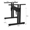 Ver imagem 3 de Mesa de Escritório Gamer com Regulagem de Altura Preta sem Tampo