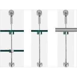 Kit 1 Esticador Fixador Flange 3m Cabo Prateleira Suspensa - 5 Kit 1 Esticador Fixador Flange 3m Cabo Prateleira Suspensa - 5