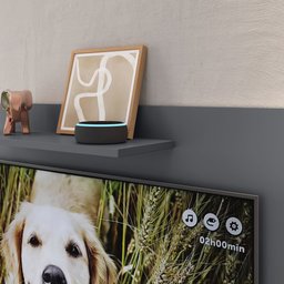 Painel para Tv Smart 32 Polegadas com Nicho Prateleira Sala Quarto Star - Cinza - 5