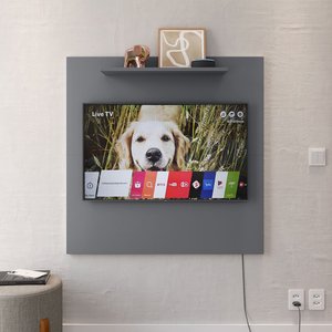 Painel para Tv Smart 32 Polegadas com Nicho Prateleira Sala Quarto Star - Cinza