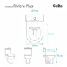 Assento Sanitário Poliéster Riviera Plus Branco para vaso Celite - 4