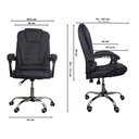 Ver imagem 5 de Cadeira de Escritório Presidente Reclinável Ergonômica Preto