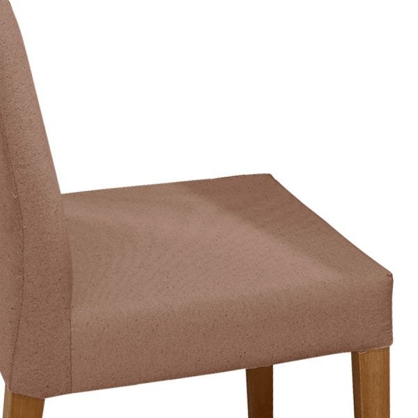 Cadeira Brianne Estofada com Espaldar Suede Liso Marrom / Castanho Claro - 7