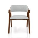 Ver imagem 5 de Kit 4 Cadeiras Sala de Jantar e Jogos Carteados Madeira Maciça Poker Linho Cinza/imbuia G42 - Gran B