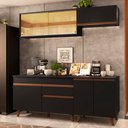 Ver imagem 1 de Armário de Cozinha Compacta 190cm Preto Reims Madesa 01