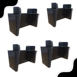 Pés para Guarda Roupas Moveis em Geral Altura 5cm Kit 25un Ivy:preto