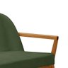 Poltrona Nonna com Braços de Madeira Linho Oliva / Tauari OOL - 3