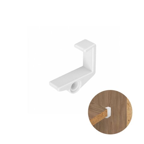 Suporte Prateleira com Trava 16 mm Branco 30 Peças