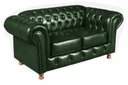 Ver imagem 1 de Sofá Luis XV Chesterfield Namoradeira 2 Lugares Decoração Sala Recepção Barbearia - Couríssimo Verde