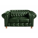 Ver imagem 2 de Sofá Luis XV Chesterfield Namoradeira 2 Lugares Decoração Sala Recepção Barbearia - Couríssimo Verde