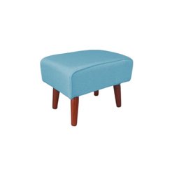 Poltrona Amamentação com Puff Manu Veludo Azul Turquesa - 5