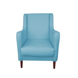 Poltrona Amamentação com Puff Manu Veludo Azul Turquesa - 4