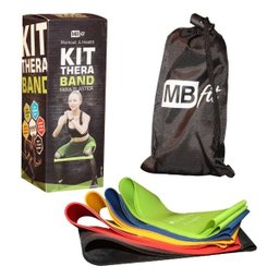 Kit 5 Faixas Elásticas Thera Band Com 5 Níveis Fisioterapia - 1