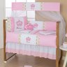 Kit Berço Menina Rosa Coroa 10 Peças Padrão Americano - 1