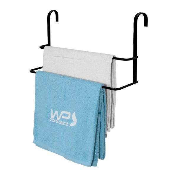Suporte Porta Toalha Duplo 45cm Para Box Preto - Wp Connect - 1