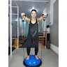 Meia Bola Com Bomba E Alças Extensor Mbfit Fitness Yoga - 2
