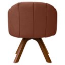 Ver imagem 6 de Kit Poltrona Decorativa Orgânica Flora Base Giratória com Puff Bouclê - Sofa Store:bouclê Terracota
