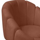 Ver imagem 7 de Kit Poltrona Decorativa Orgânica Flora Base Giratória com Puff Bouclê - Sofa Store:bouclê Terracota