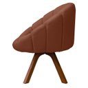 Ver imagem 5 de Kit Poltrona Decorativa Orgânica Flora Base Giratória com Puff Bouclê - Sofa Store:bouclê Terracota