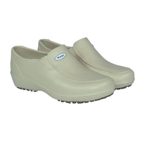 Sapato Enfermagem Medicina Feminino Lady Works - Bege - 34 - Creme