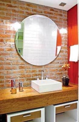 Espelho Redondo decorativo 60cm com pendurador