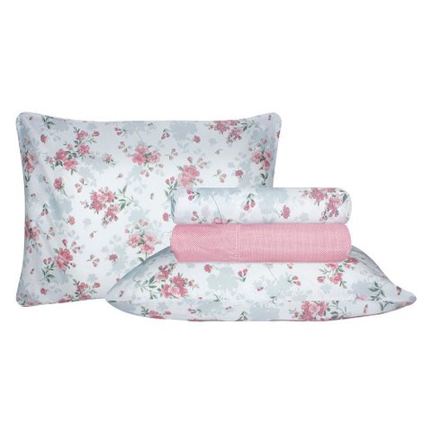Jogo de Cama Duplo Casal 4 Peças 140 Fios 250x220cm Amelie Realce Premium - Sultan