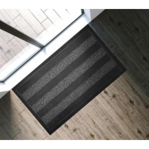 Tapete Emborrachado Cactos Cinza 45cm x 75cm