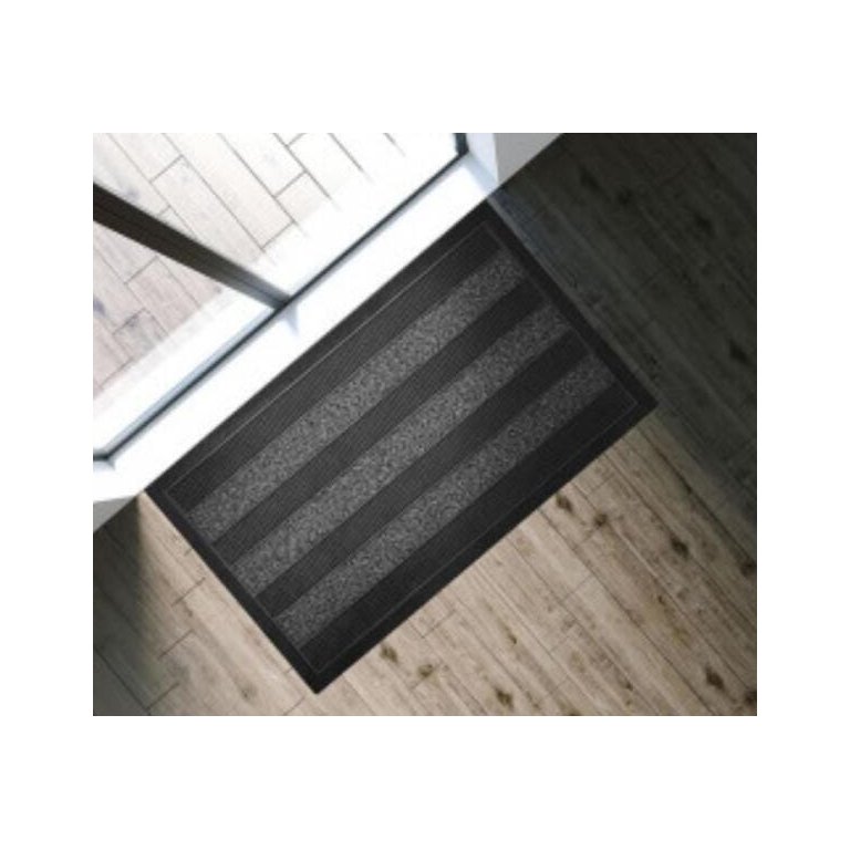Tapete Emborrachado Cactos Cinza 45cm x 75cm