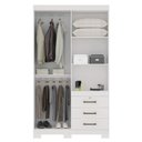 Ver imagem 6 de Guarda Roupa Solteiro 4 p Havana Santos Andirá Branco Branco