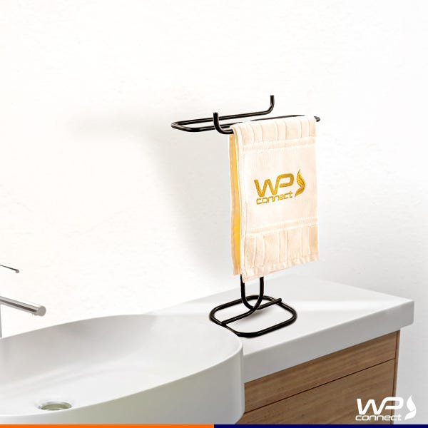 Toalheiro de Bancada Para Tolhas de Mãos Duplo Preto - Wp Connect - 3