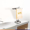 Ver imagem 3 de Toalheiro de Bancada Para Tolhas de Mãos Duplo Preto - Wp Connect