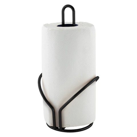 Suporte Porta Rolo Papel Toalha Preto Fosco - Future