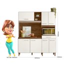 Ver imagem 6 de Kit Cozinha Yara 160 Évora Rústico / Off White - Nicioli