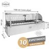 Churrasqueira Giratória para Espetinho Inox Carvão para 10 - 2