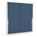 Ver imagem 4 de Guarda Roupa Roupeiro 2 Portas de Correr 2 Gavetas Porto Branco Azul Politorno Móveis