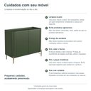 Ver imagem 6 de Buffet Bend 99 cm Porta Lisa Incolar Musgo com Pé Dourado