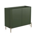 Ver imagem 2 de Buffet Bend 99 cm Porta Lisa Incolar Musgo com Pé Dourado