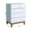 Ver imagem 3 de Quarto de Bebê com Berço 2 Gavetas e Cômoda 4 Gavetas Retrô