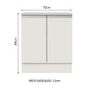 Ver imagem 3 de Balcão Armário de Cozinha 70 cm 2 Portas Branco Glamy Madesa