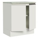 Ver imagem 4 de Balcão Armário de Cozinha 70 cm 2 Portas Branco Glamy Madesa