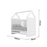Berço Montessoriano Campinas 100% MDF com Grades de Proteção Branco Dst - 7