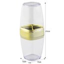 Ver imagem 3 de Porta Escovas e Creme Dental Translúcido Dourado Banheiro Luxo - Transparente