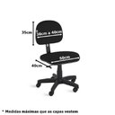 Ver imagem 3 de Capa de Cadeira de Escrítório e Longarina Encosto e Assento Malha 2 Peças:azul Marinho