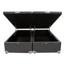 Ver imagem 2 de Cama Box Baú Castor Casal Bi Partido Vellus Cinza 138x188x35cm
