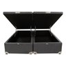 Cama Box Baú Castor Casal Bi Partido Vellus Cinza 138x188x35cm - 2