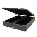 Ver imagem 1 de Cama Box Baú Castor Casal Bi Partido Vellus Cinza 138x188x35cm