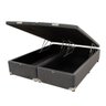 Cama Box Baú Castor Casal Bi Partido Vellus Cinza 138x188x35cm - 1