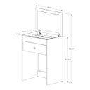 Ver imagem 6 de Bancada de Maquiagem Compacta Espelho e Nichos Organizadores - Branco